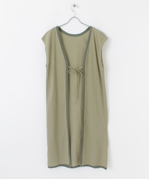 ITEMS URBANRESEARCH（アイテムズ アーバンリサーチ）の「パイピングガウン（その他アウター・レディース・スミクロ/ライトカーキ/ベージュ・FREE）」の19枚目の写真