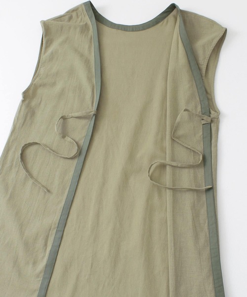 ITEMS URBANRESEARCH（アイテムズ アーバンリサーチ）の「パイピングガウン（その他アウター・レディース・スミクロ/ライトカーキ/ベージュ・FREE）」の14枚目の写真