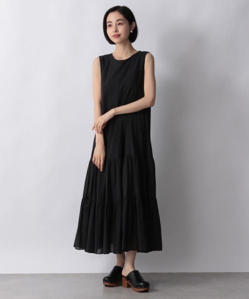 LOWRYS FARM（ローリーズファーム）の「ティアードボイルワンピースノースリーブ　957896（ワンピース・レディース・アイボリー/ブラック/カーキ/レッド・FREE）」の7枚目の写真