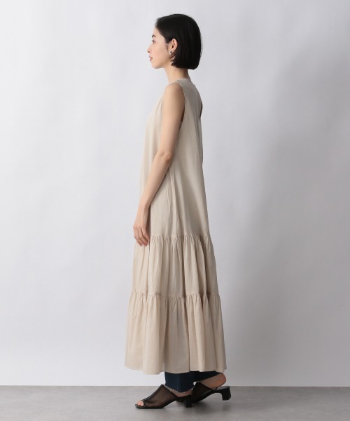 LOWRYS FARM（ローリーズファーム）の「ティアードボイルワンピースノースリーブ　957896（ワンピース・レディース・アイボリー/ブラック/カーキ/レッド・FREE）」の8枚目の写真