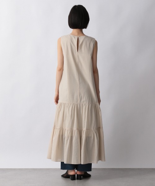 LOWRYS FARM（ローリーズファーム）の「ティアードボイルワンピースノースリーブ　957896（ワンピース・レディース・アイボリー/ブラック/カーキ/レッド・FREE）」の9枚目の写真