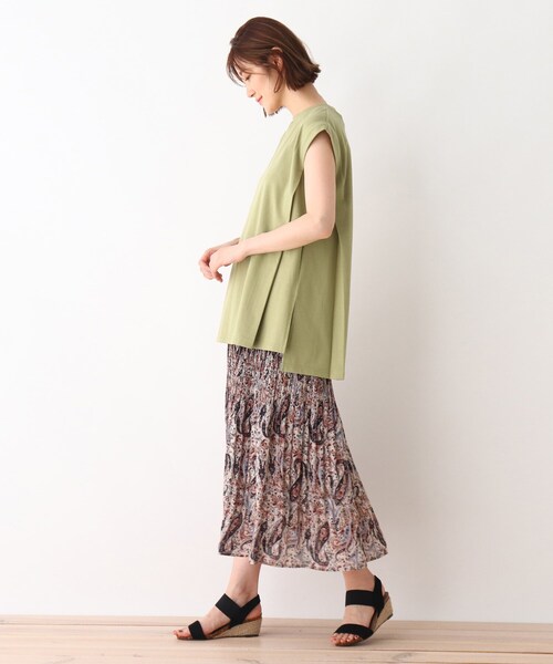 DRESKIP（ドレスキップ）の「◆ショルダータックTシャツ（Tシャツ/カットソー・レディース・カーキ/グレー系その他/ベージュ系その他6/ナチュラル・03/02）」の5枚目の写真