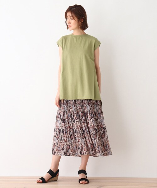 DRESKIP（ドレスキップ）の「◆ショルダータックTシャツ（Tシャツ/カットソー・レディース・カーキ/グレー系その他/ベージュ系その他6/ナチュラル・03/02）」の7枚目の写真