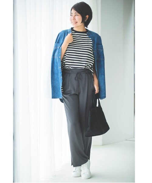 DRESKIP（ドレスキップ）の「◆ショルダータックTシャツ（Tシャツ/カットソー・レディース・カーキ/グレー系その他/ベージュ系その他6/ナチュラル・03/02）」の14枚目の写真