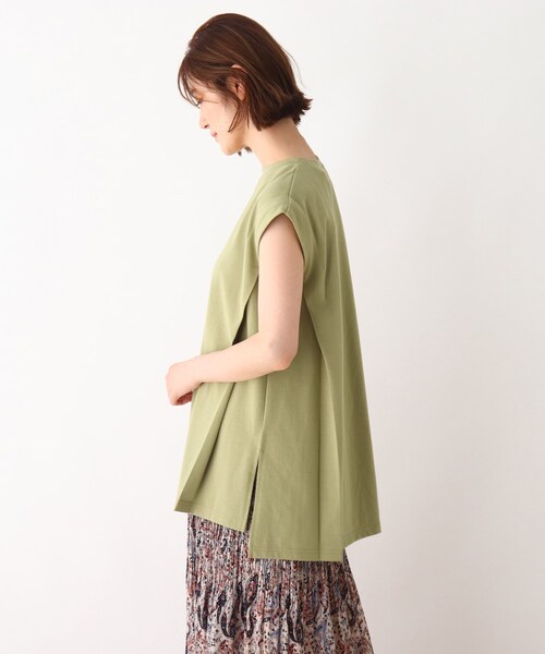 DRESKIP（ドレスキップ）の「◆ショルダータックTシャツ（Tシャツ/カットソー・レディース・カーキ/グレー系その他/ベージュ系その他6/ナチュラル・03/02）」の8枚目の写真