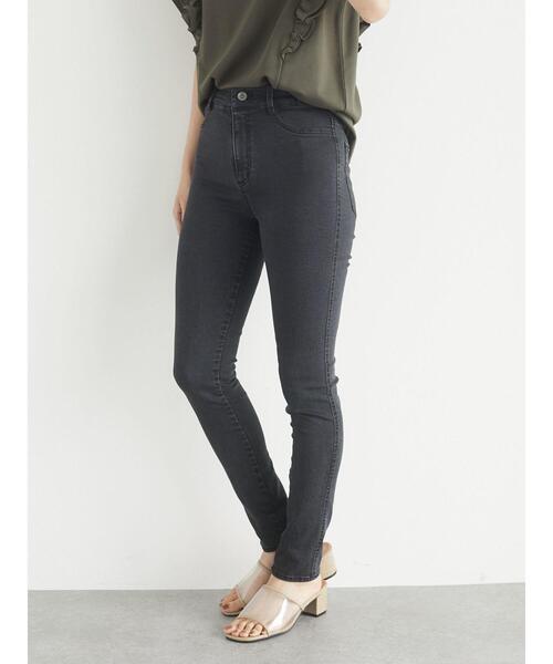 Green　Parks（グリーンパークス）の「ブラックデニムスキニーパンツ＊（デニムパンツ・レディース・ブラック・S/M/L）」の7枚目の写真