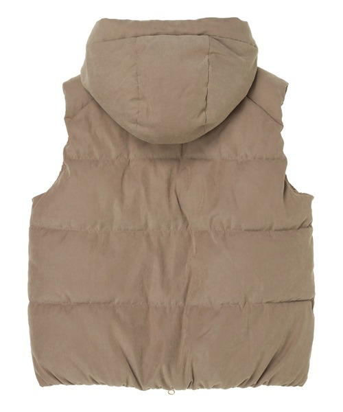 AMERICAN HOLIC（アメリカンホリック）の「ファイバー中綿ショートベスト（ダウンベスト・レディース・ベージュ・M/L）」の4枚目の写真