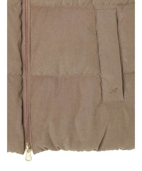 AMERICAN HOLIC（アメリカンホリック）の「ファイバー中綿ショートベスト（ダウンベスト・レディース・ベージュ・M/L）」の7枚目の写真