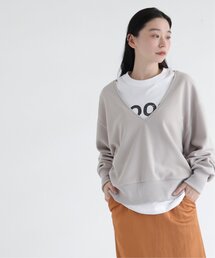 MJUKA. | 深Vプルオーバー(Tシャツ/カットソー)