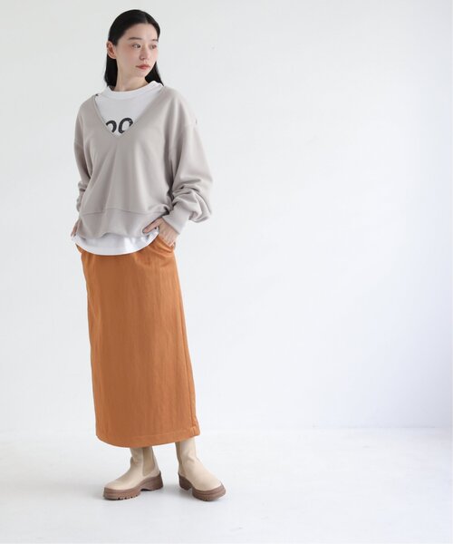 MJUKA.（ミューカ）の「深Vプルオーバー（Tシャツ/カットソー・レディース・ブラック/ベージュ・FREE）」の16枚目の写真