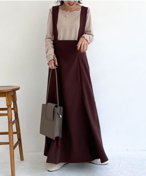 archives（アルシーヴ）の「サス付きマーメードスカート（スカート・レディース・ベージュ/ブラウン/レッド系その他/グレイッシュベージュ・MEDIUM）」の2枚目の写真