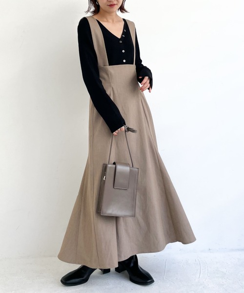 archives（アルシーヴ）の「サス付きマーメードスカート（スカート・レディース・ベージュ/ブラウン/レッド系その他/グレイッシュベージュ・MEDIUM）」の4枚目の写真