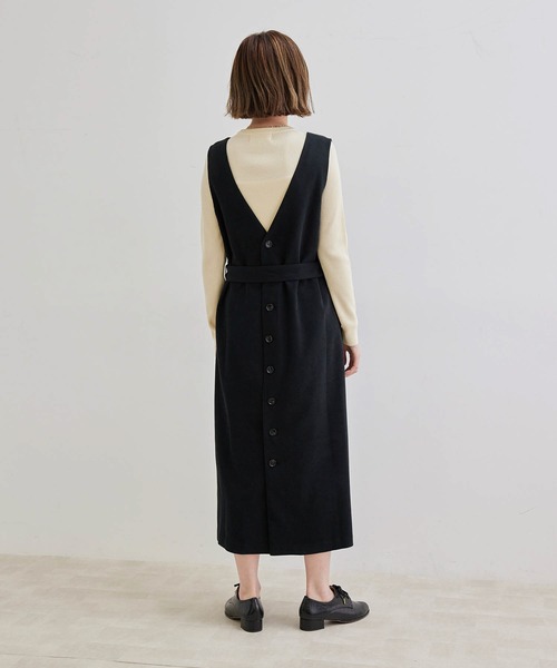 ROPE' PICNIC（ロペピクニック）の「【2WAY】カルゼジャンパースカート（ジャンパースカート・レディース・ブラック/ベージュ系その他/イエロー系その他2・36/38）」の5枚目の写真