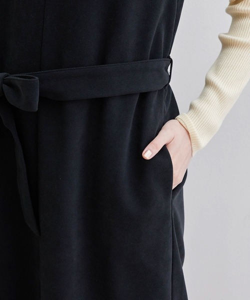 ROPE' PICNIC（ロペピクニック）の「【2WAY】カルゼジャンパースカート（ジャンパースカート・レディース・ブラック/ベージュ系その他/イエロー系その他2・36/38）」の9枚目の写真