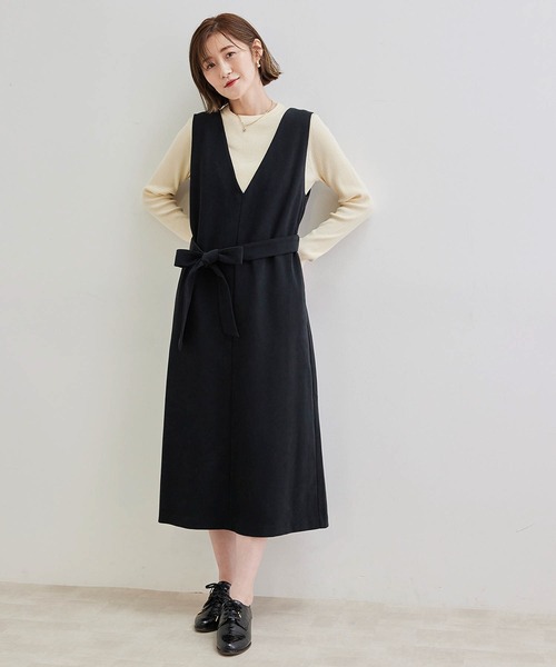 ROPE' PICNIC（ロペピクニック）の「【2WAY】カルゼジャンパースカート（ジャンパースカート・レディース・ブラック/ベージュ系その他/イエロー系その他2・36/38）」の17枚目の写真