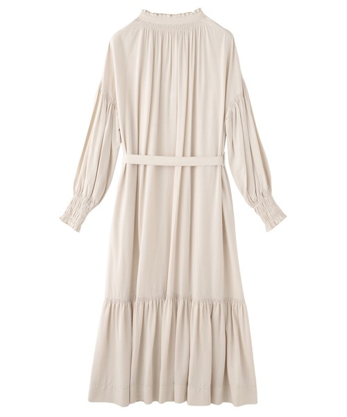 KOH.style（コースタイル）の「フリルカラーシャーリングワンピース（ワンピース・レディース・ブラック/ベージュ/グリーン・FREE）」の15枚目の写真