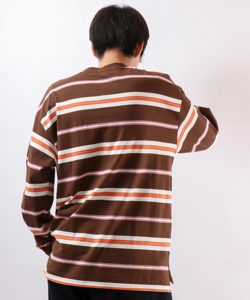 SUGGESTION ボーダー　ロンT SUGGESTION tシャツ レトロ マルチボーダーロングTシャツ メンズ