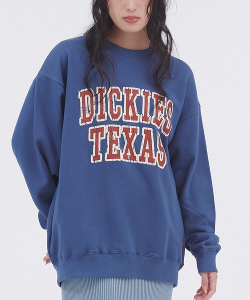 Dickies（ディッキーズ）の「Dickies/ディッキーズ コットン裏毛ロゴデザインプリントスウェット（スウェット・レディース・ブルー/ホワイト系その他4/ブラウン/ホワイト系その他2/ブラック/ラベンダー/オフホワイト/ホワイト系その他3・M/L）」の7枚目の写真