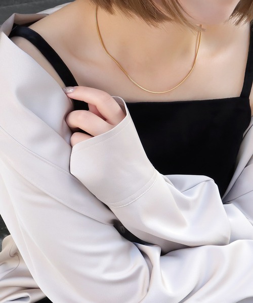 blackdia ocean(ブラックダイヤオーシャン)の「blackdia ocean シンプルスネークチェーンネックレス(ネックレス・レディース・シルバー/ゴールド/ピンクゴールド/ブラック/シルバー系その他/ゴールド系その他/ピンク系その他2/ピンク系その他/ゴールド系その他2/シルバー系その他2・40cm/45cm)」の17枚目の写真