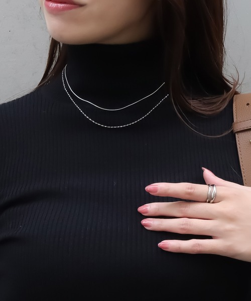 blackdia ocean(ブラックダイヤオーシャン)の「blackdia ocean シンプルスネークチェーンネックレス(ネックレス・レディース・シルバー/ゴールド/ピンクゴールド/ブラック/シルバー系その他/ゴールド系その他/ピンク系その他2/ピンク系その他/ゴールド系その他2/シルバー系その他2・40cm/45cm)」の21枚目の写真