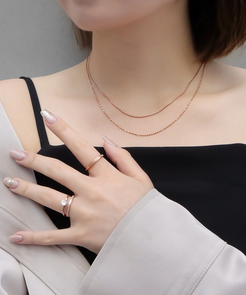 blackdia ocean(ブラックダイヤオーシャン)の「blackdia ocean シンプルスネークチェーンネックレス(ネックレス・レディース・シルバー/ゴールド/ピンクゴールド/ブラック/シルバー系その他/ゴールド系その他/ピンク系その他2/ピンク系その他/ゴールド系その他2/シルバー系その他2・40cm/45cm)」の18枚目の写真
