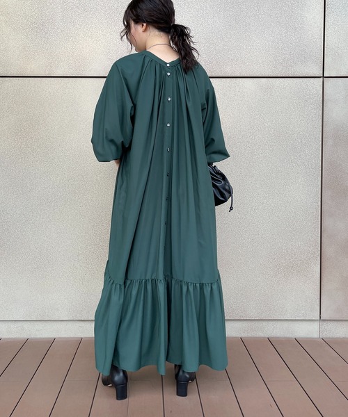 LOUNGEDRESS（ラウンジドレス）の「2wayティアードワンピース（ワンピース・レディース・ブラック/グリーン・FREE）」の13枚目の写真