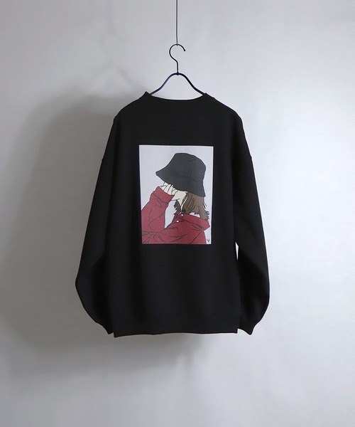 ILL'S(イルズ)の「ILL'S / イルズ バケハガールイラストビッグスウェット(スウェット・メンズ・ミント/ホワイト/ブラック・L/M)」の10枚目の写真