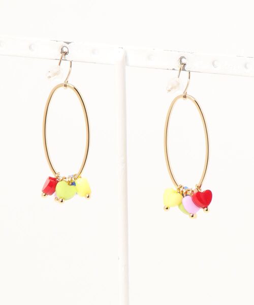 FIG&VIPER（フィグアンドバイパー）の「ハートビーズフープピアス（ピアス（両耳用）・レディース・マルチ・FREE）」の2枚目の写真