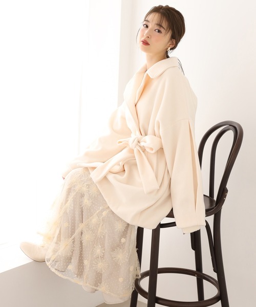 one after another NICE CLAUP（ワンアフターアナザーナイスクラップ）の「クラシカルなムード漂う3wayケープ風コート（その他アウター・レディース・ブラウン/アイボリー/グレー系その他・FREE）」の5枚目の写真