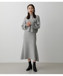 AZUL by moussy | OFF SHOULDER SET KNIT ONEPIECE/オフショルダーセットニットワンピース(ワンピース)