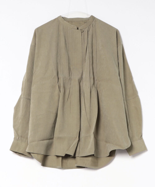 STYLEBLOCK(スタイルブロック)の「ピンタックブラウス(シャツ/ブラウス・レディース・ブラック/ホワイト系その他/ボルドー/グレイッシュベージュ・M)」の1枚目の写真