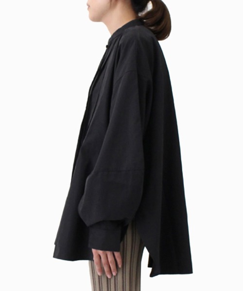 STYLEBLOCK(スタイルブロック)の「ピンタックブラウス(シャツ/ブラウス・レディース・ブラック/ホワイト系その他/ボルドー/グレイッシュベージュ・M)」の8枚目の写真