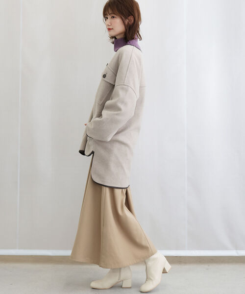 BEAMS HEART（ビームスハート）の「BEAMS HEART / アウトポケット フレアスカート（スカート・レディース・ベージュ/オリーブ/ネイビー・FREE）」の16枚目の写真