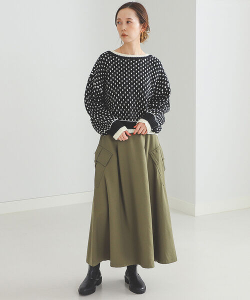 BEAMS HEART（ビームスハート）の「BEAMS HEART / アウトポケット フレアスカート（スカート・レディース・ベージュ/オリーブ/ネイビー・FREE）」の19枚目の写真