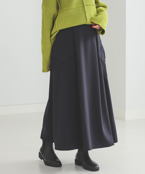 BEAMS HEART（ビームスハート）の「BEAMS HEART / アウトポケット フレアスカート（スカート・レディース・ベージュ/オリーブ/ネイビー・FREE）」の20枚目の写真