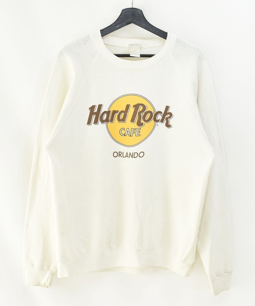VINTAGE(ヴィンテージ)の「【ヴィンテージ古着】Hard Rock CAFE/ハードロックカフェ ロゴ プリントスウェット(スウェット・メンズ・ホワイト・LARGE)」の1枚目の写真