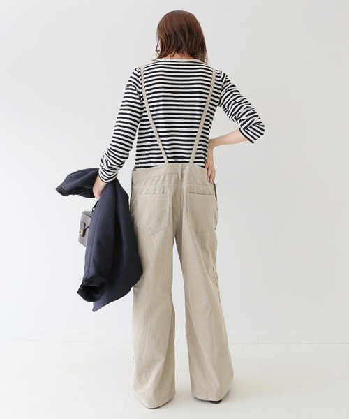 SLOBE IENA（スローブイエナ）の「LE DENIM コーデュロイオーバーオール【手洗い可能】◆（サロペット/オーバーオール・レディース・グレー/ベージュ系その他・36/38）」の15枚目の写真