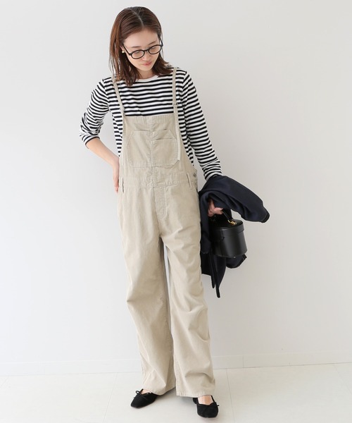 SLOBE IENA（スローブイエナ）の「LE DENIM コーデュロイオーバーオール【手洗い可能】◆（サロペット/オーバーオール・レディース・グレー/ベージュ系その他・36/38）」の17枚目の写真