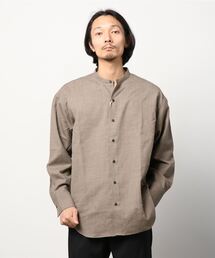 PORT BY ARK | PORT BY ARK / ポートバイアーク：Long cuffs Band Collar Shirt：PO10-SH001[COR](シャツ/ブラウス)