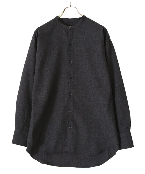 PORT BY ARK（ポートバイアーク）の「PORT BY ARK / ポートバイアーク：Long cuffs Band Collar Shirt：PO10-SH001[COR]（シャツ/ブラウス・メンズ・チャコール/グレー系その他・2/1）」の15枚目の写真