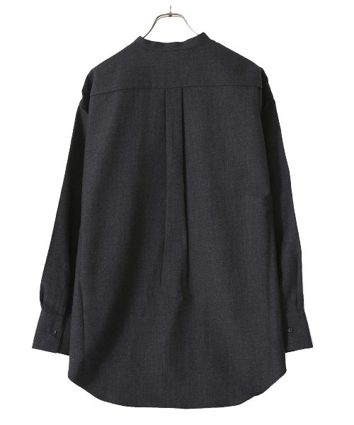 PORT BY ARK（ポートバイアーク）の「PORT BY ARK / ポートバイアーク：Long cuffs Band Collar Shirt：PO10-SH001[COR]（シャツ/ブラウス・メンズ・チャコール/グレー系その他・2/1）」の16枚目の写真