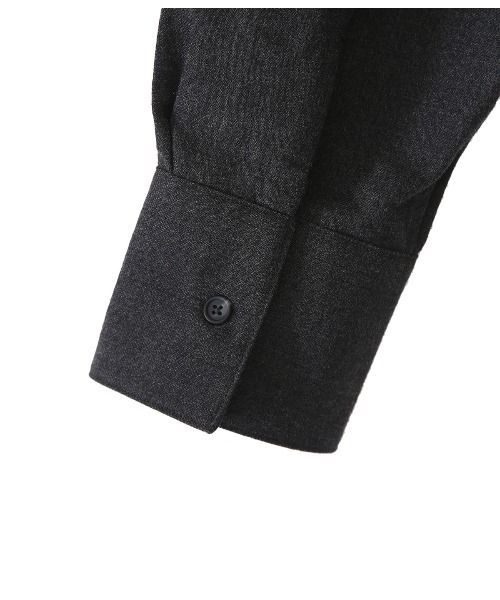 PORT BY ARK（ポートバイアーク）の「PORT BY ARK / ポートバイアーク：Long cuffs Band Collar Shirt：PO10-SH001[COR]（シャツ/ブラウス・メンズ・チャコール/グレー系その他・2/1）」の19枚目の写真