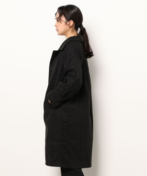 FRP（エフアールピー）の「YUGA 　シングルボタン　コート（ステンカラーコート・レディース・ブラック/オフホワイト・S/XL/M/L）」の8枚目の写真