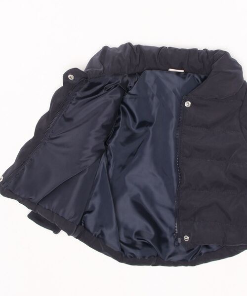 petit main（プティマイン）の「中綿リボンジャケット（ブルゾン・キッズ・ライトピンク/モカ/ネイビー・80ｃｍ/90cm/100cm/110cm/120cm/130cm）」の9枚目の写真