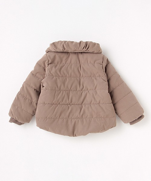 petit main（プティマイン）の「中綿リボンジャケット（ブルゾン・キッズ・ライトピンク/モカ/ネイビー・80ｃｍ/90cm/100cm/110cm/120cm/130cm）」の10枚目の写真