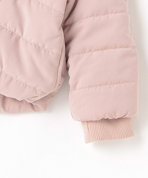 petit main（プティマイン）の「中綿リボンジャケット（ブルゾン・キッズ・ライトピンク/モカ/ネイビー・80ｃｍ/90cm/100cm/110cm/120cm/130cm）」の14枚目の写真