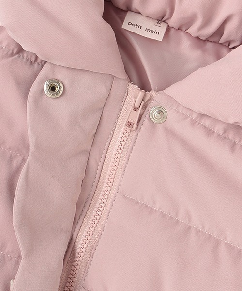 petit main（プティマイン）の「中綿リボンジャケット（ブルゾン・キッズ・ライトピンク/モカ/ネイビー・80ｃｍ/90cm/100cm/110cm/120cm/130cm）」の15枚目の写真