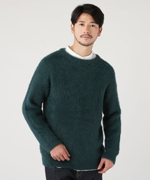 リラックスシルエットクルーネックシャギーニット