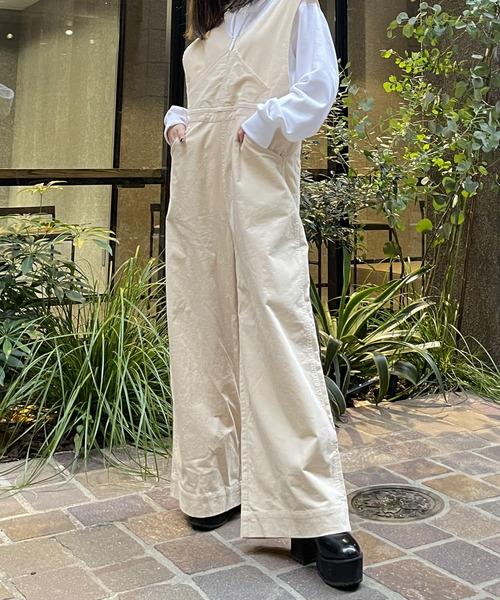 HEYUMM（ヘユム）の「コーデュロイオーバーオール（サロペット/オーバーオール・レディース・ブラック/ピンク/アイボリー・ONE）」の20枚目の写真