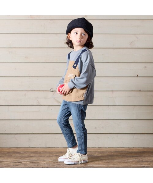 BREEZE(ブリーズ)の「あったかすぽ軽テーパードパンツ_裏起毛 ストレッチ 10分丈(その他パンツ・キッズ・ベージュ/カーキ/オレンジ/インディゴブルー/その他10・110/120/130/140/100/90/150)」の14枚目の写真